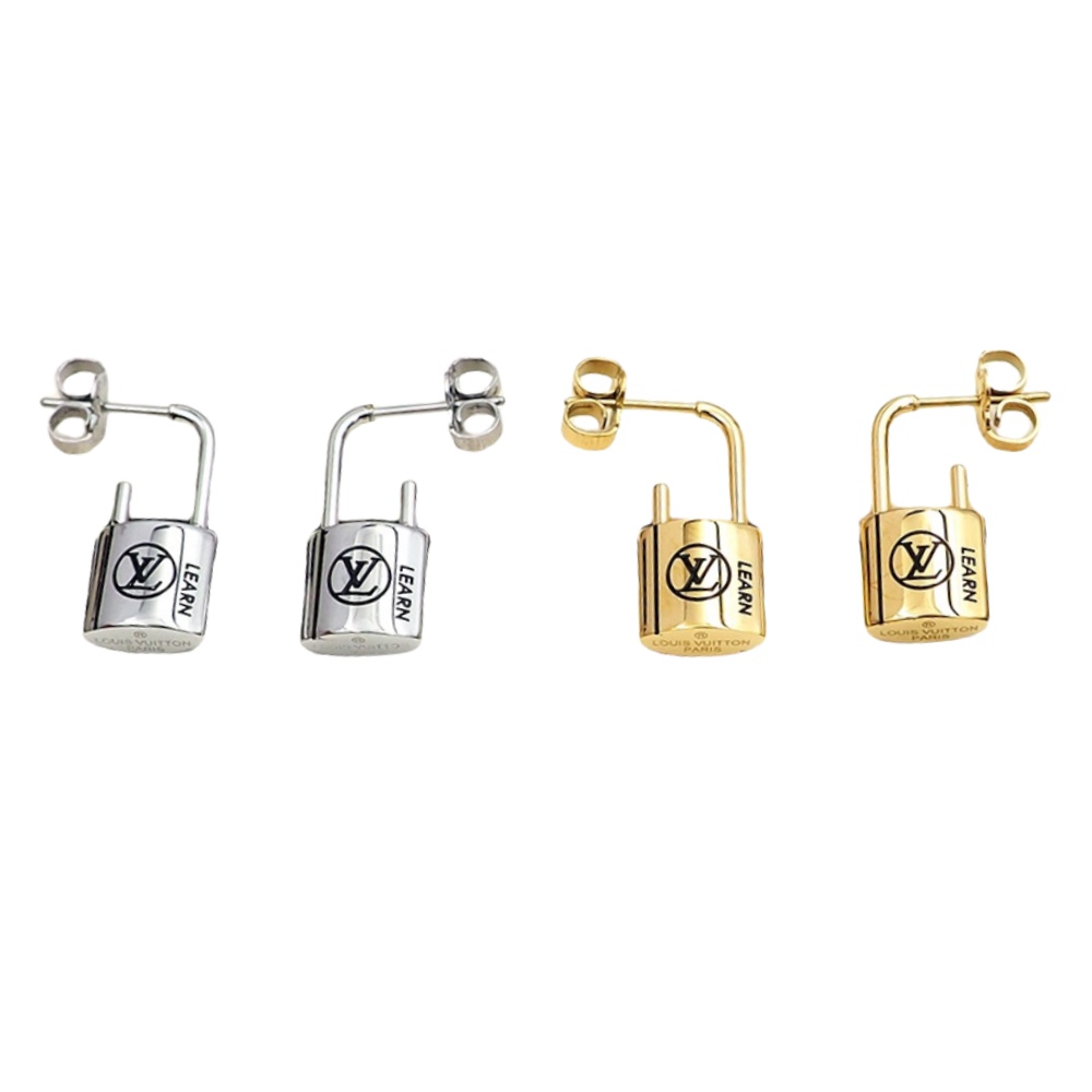 LVE087 Metal L&V Lockit earring - ccjewelryacc