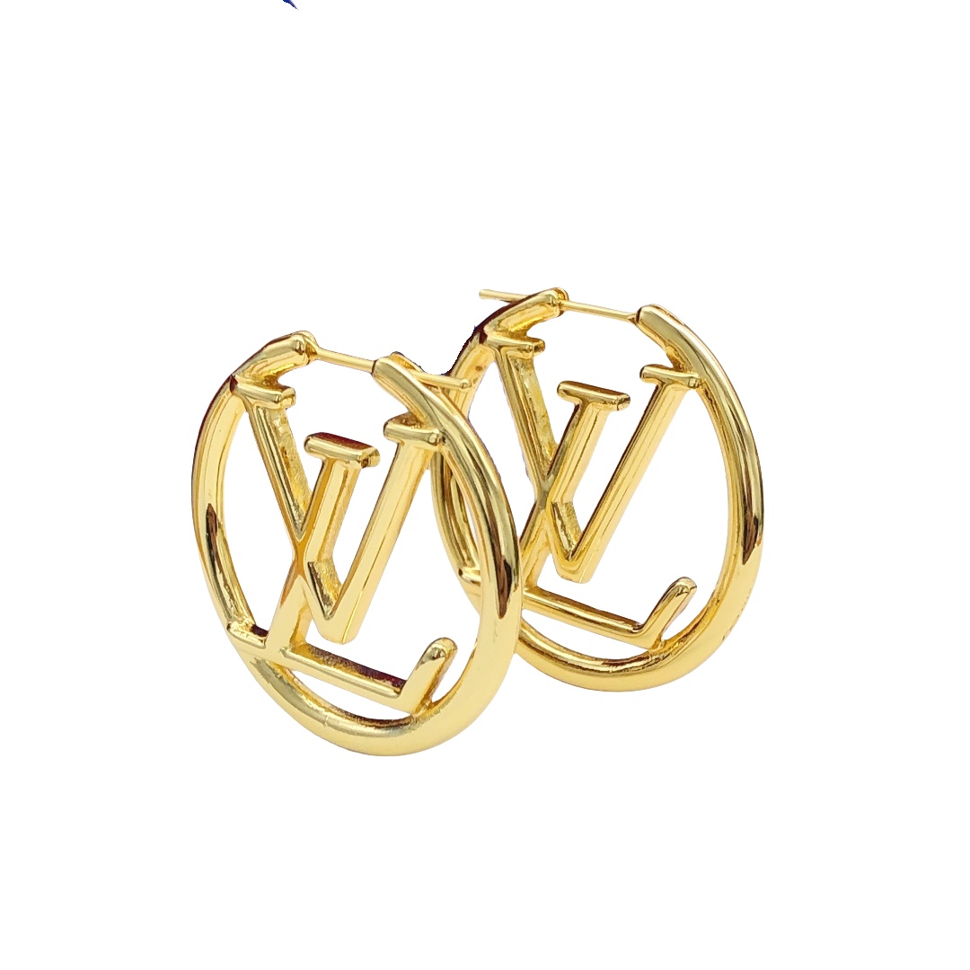 LVE060 Metal Louise Hoop PM Earrings S,M,L - ccjewelryacc