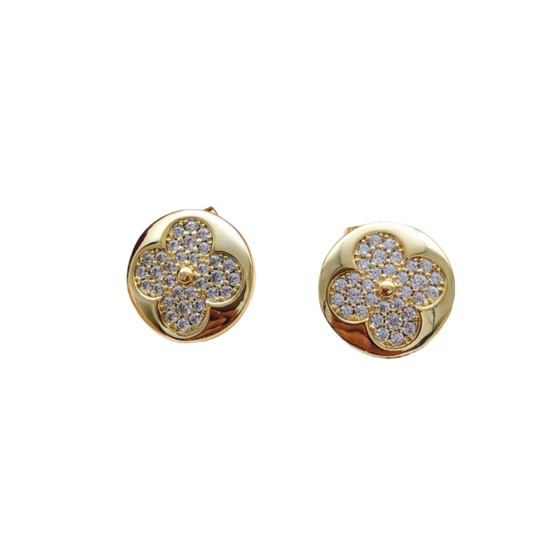 LVE090 Vuitton Diamond Blossom Sun Ear Stud - ccjewelryacc