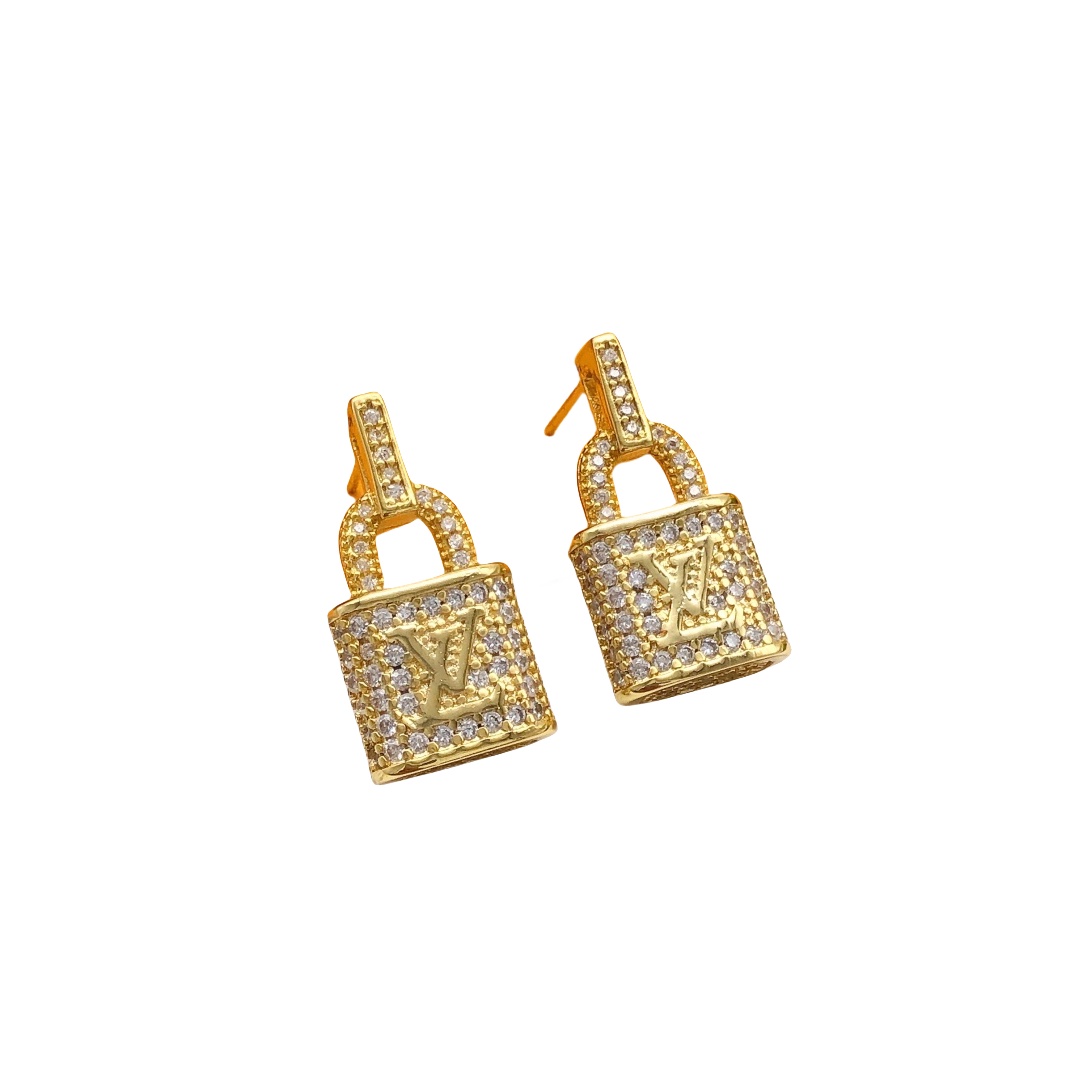 LVE069 Padlock earrings - ccjewelryacc