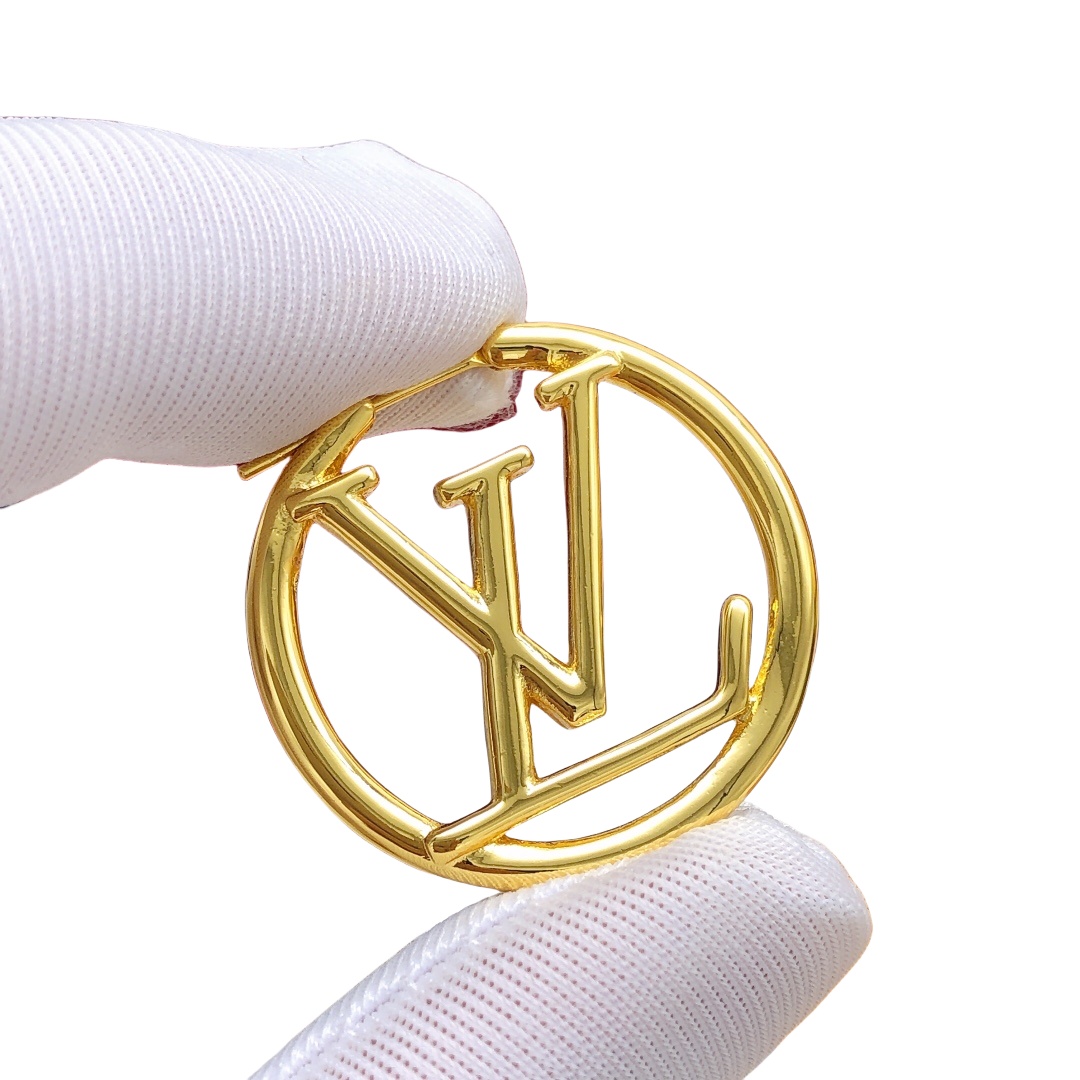 LVE060 Metal Louise Hoop PM Earrings S,M,L - ccjewelryacc