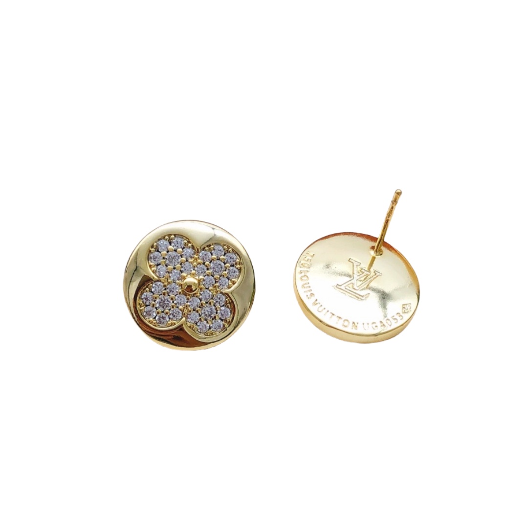 LVE090 Vuitton Diamond Blossom Sun Ear Stud - ccjewelryacc