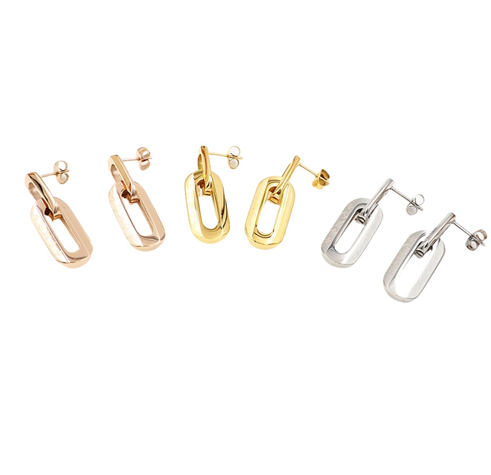 LVE040 VL Edge Double Earrings - ccjewelryacc