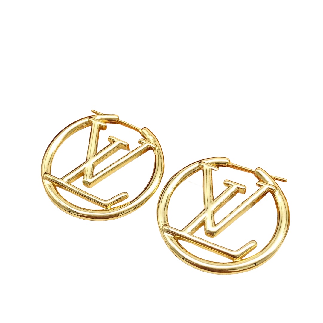 LVE060 Metal Louise Hoop PM Earrings S,M,L - ccjewelryacc