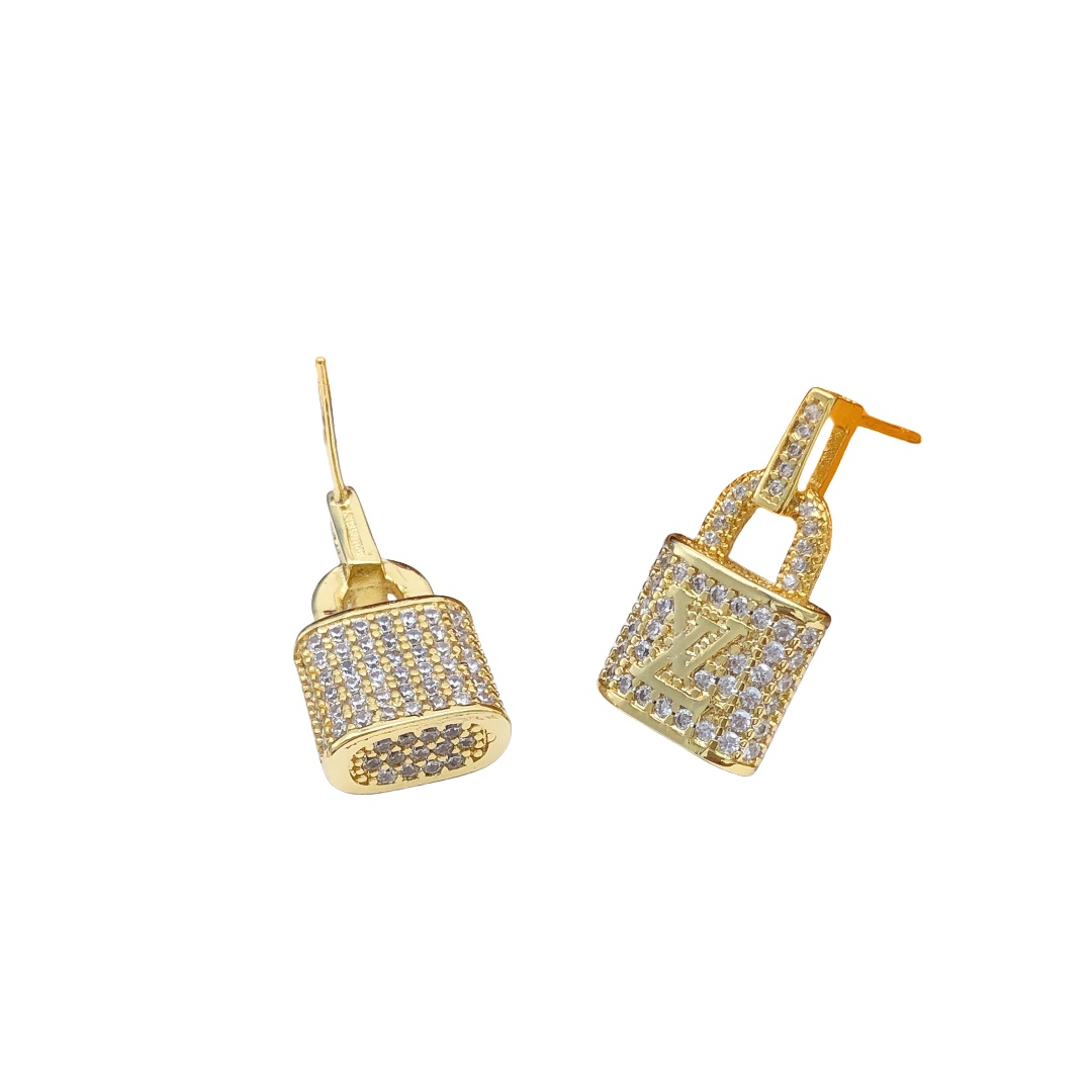 LVE069 Padlock earrings - ccjewelryacc