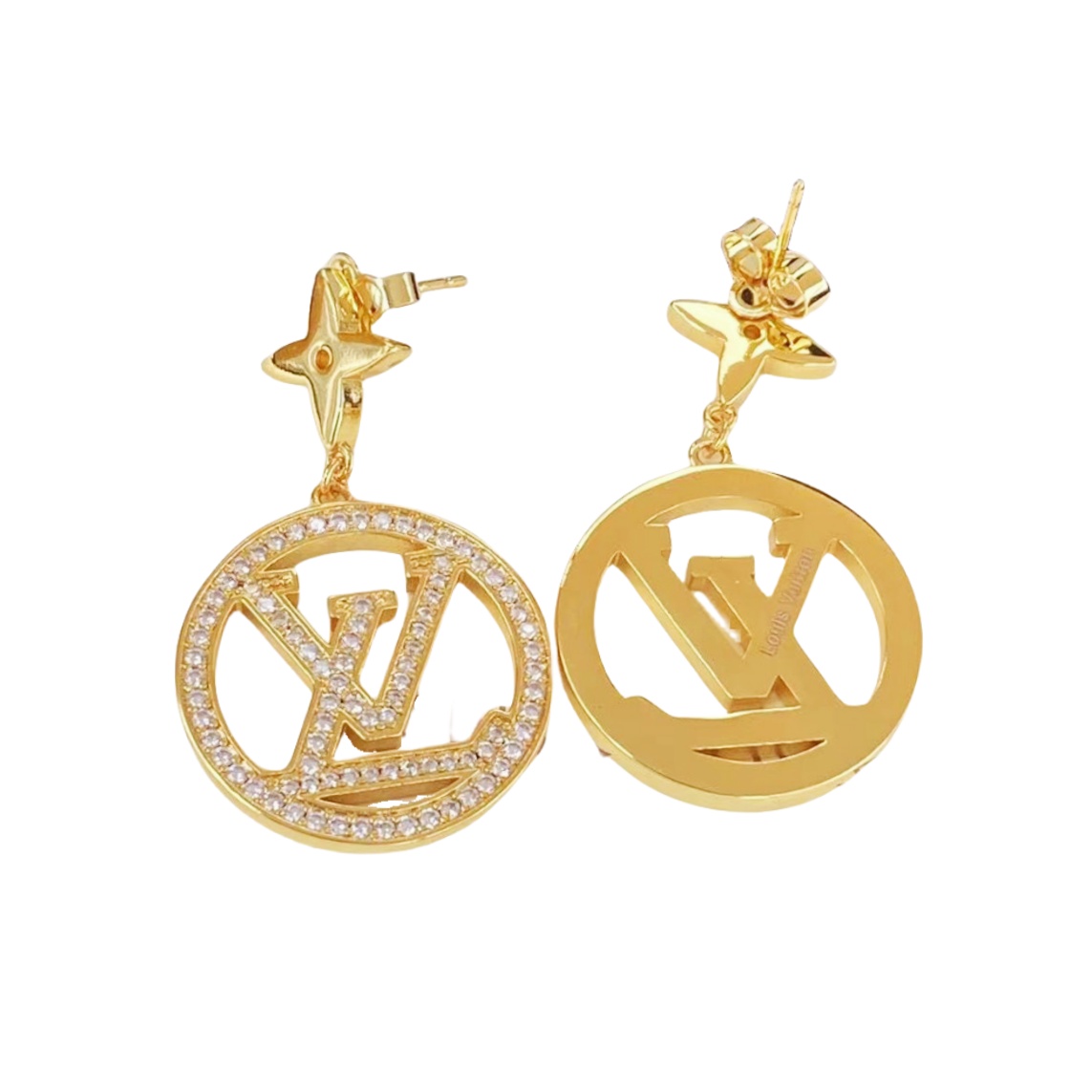 LVE027 Full crystal VL Drop earring - ccjewelryacc
