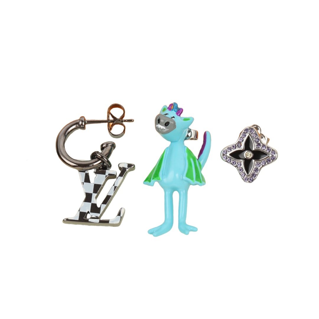 LVE022 Set of 3 Warcraft asymmetrical earrings - ccfashionjewelry