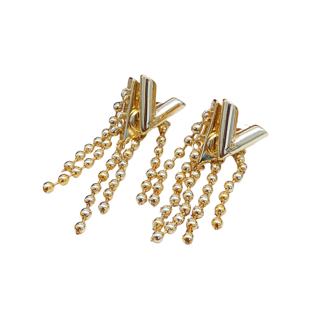 LVE093 M00634 Essential V Skin Earrings in gold finish - ccjewelryacc