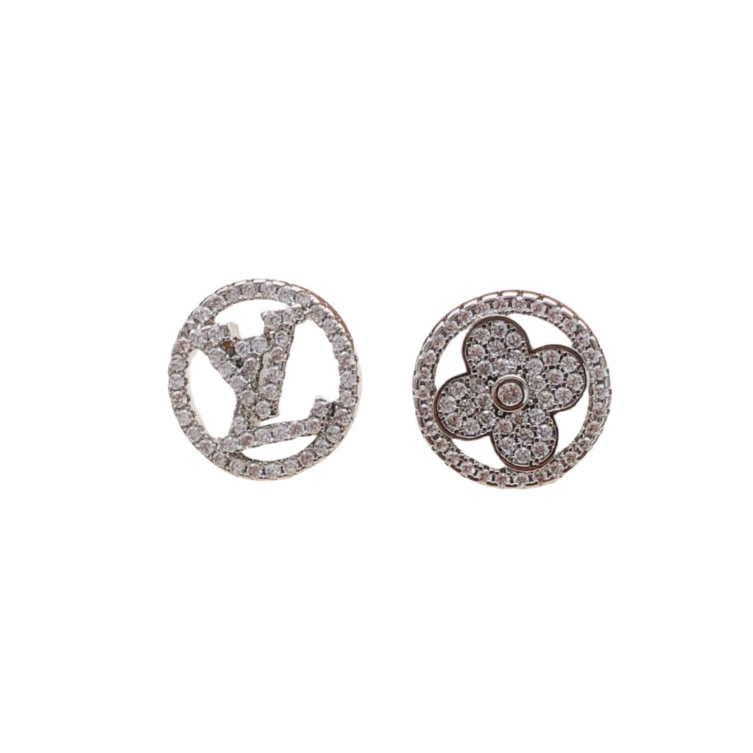 LVE092 Louis Blossom Diamond Earrings - ccjewelryacc