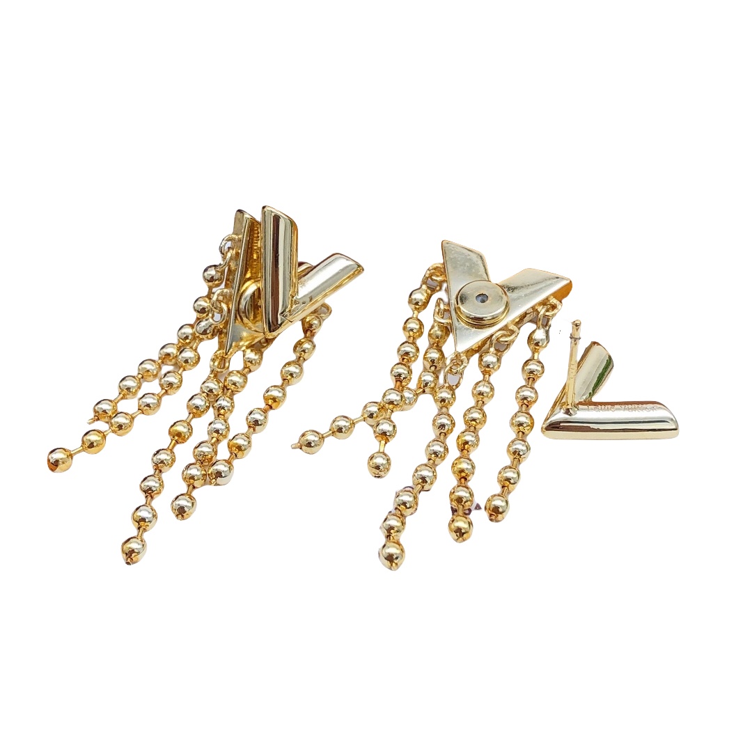 LVE093 M00634 Essential V Skin Earrings in gold finish - ccjewelryacc