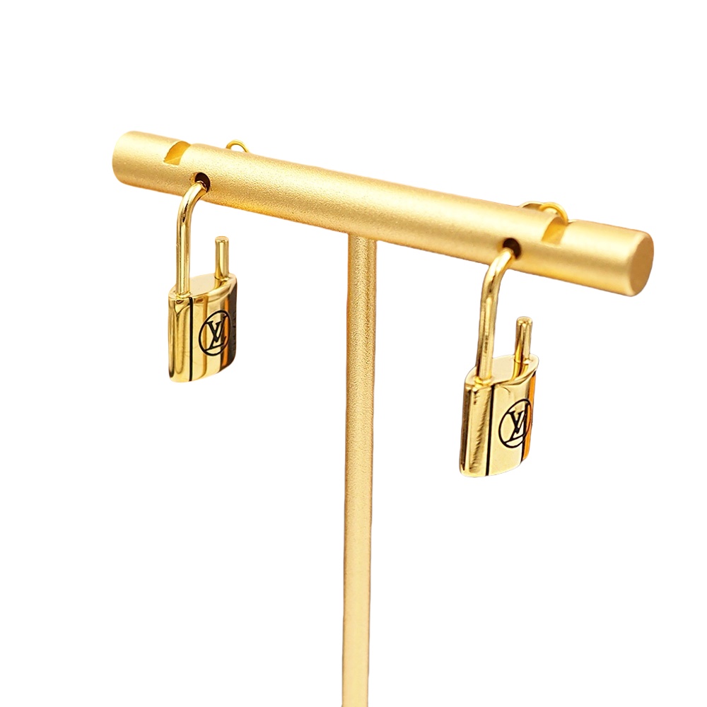 LVE087 Metal L&V Lockit earring - ccjewelryacc