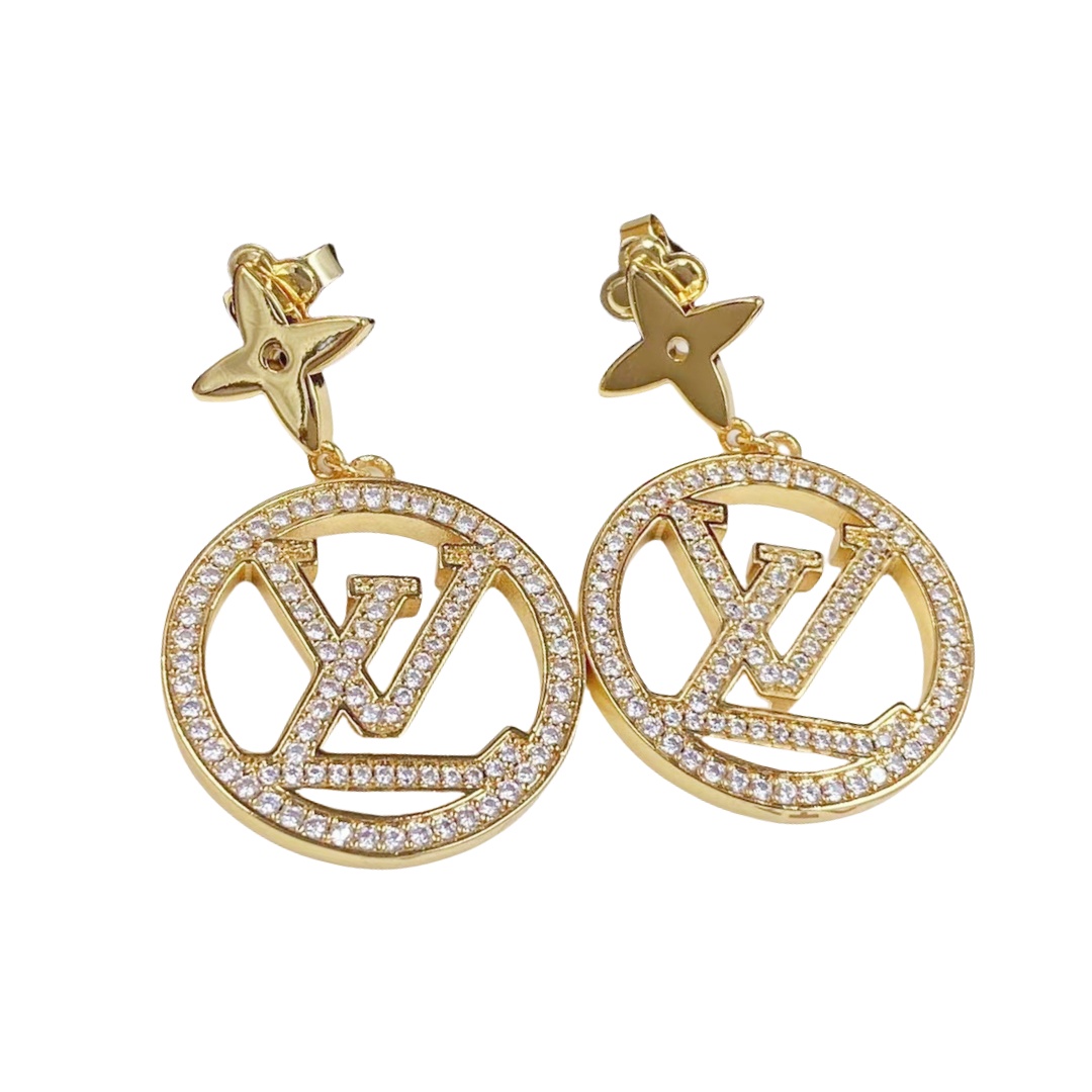 LVE027 Full crystal VL Drop earring - ccjewelryacc