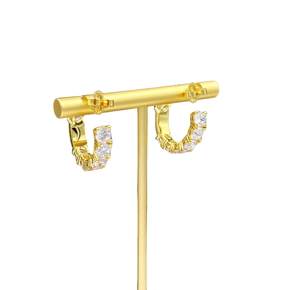 LVE097 L&V Diamond hook earring - ccjewelryacc