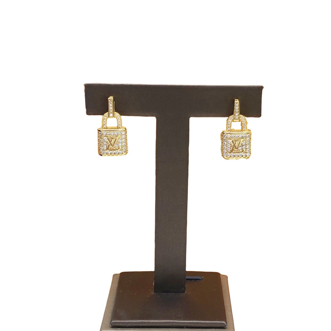 LVE069 Padlock earrings - ccjewelryacc
