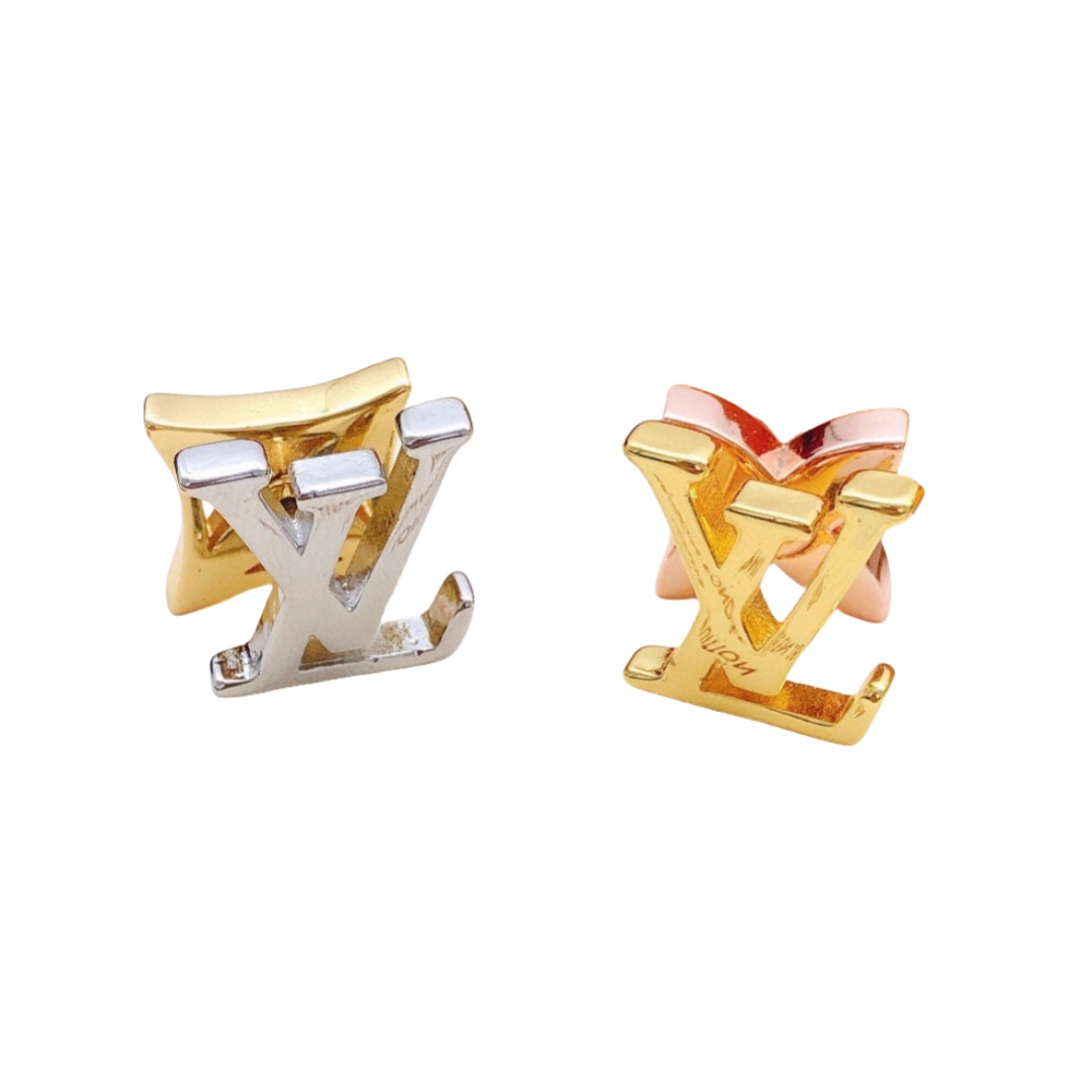 LVE108 L&V Double side flower stud earring - ccjewelryacc
