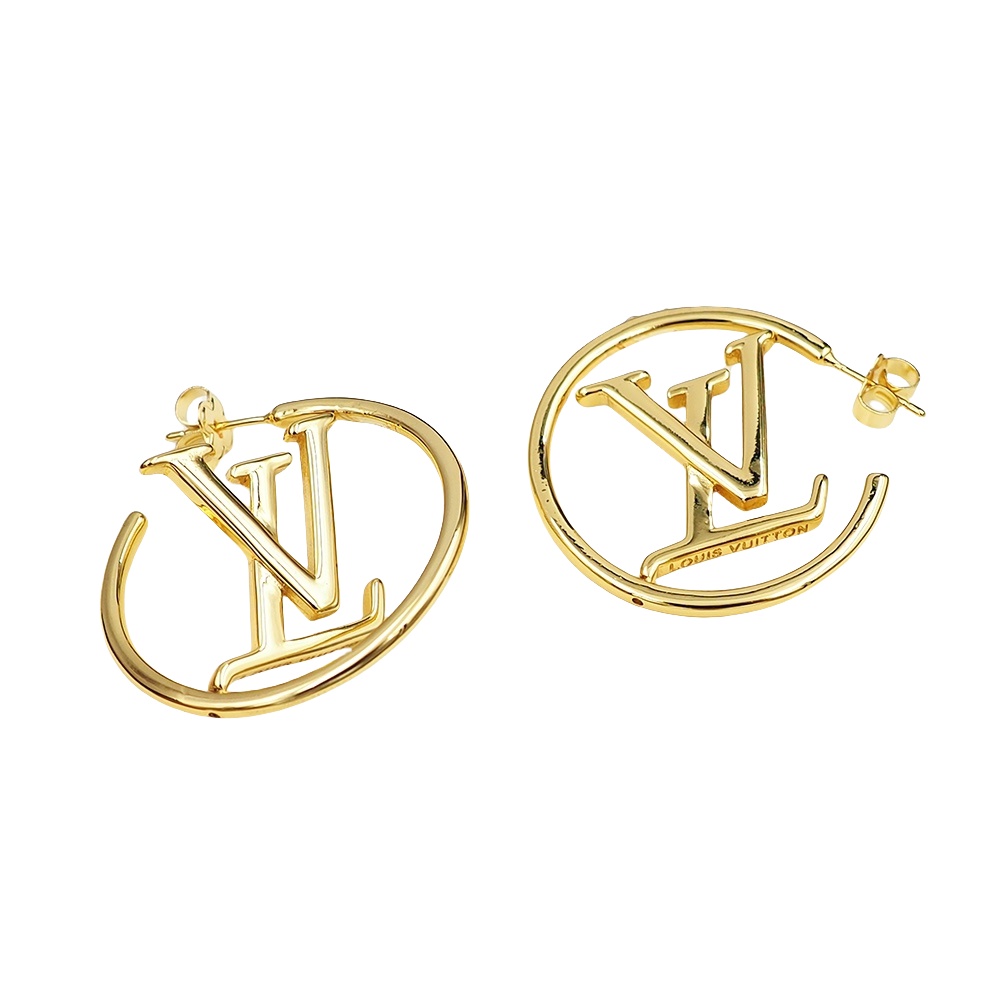 LVE105 L&V letter rotatable Stellar earring - ccjewelryacc