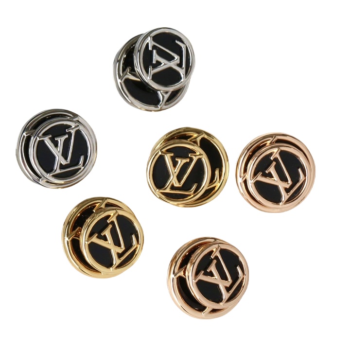 LVE106 L&V double layer onyx stud earring - ccjewelryacc