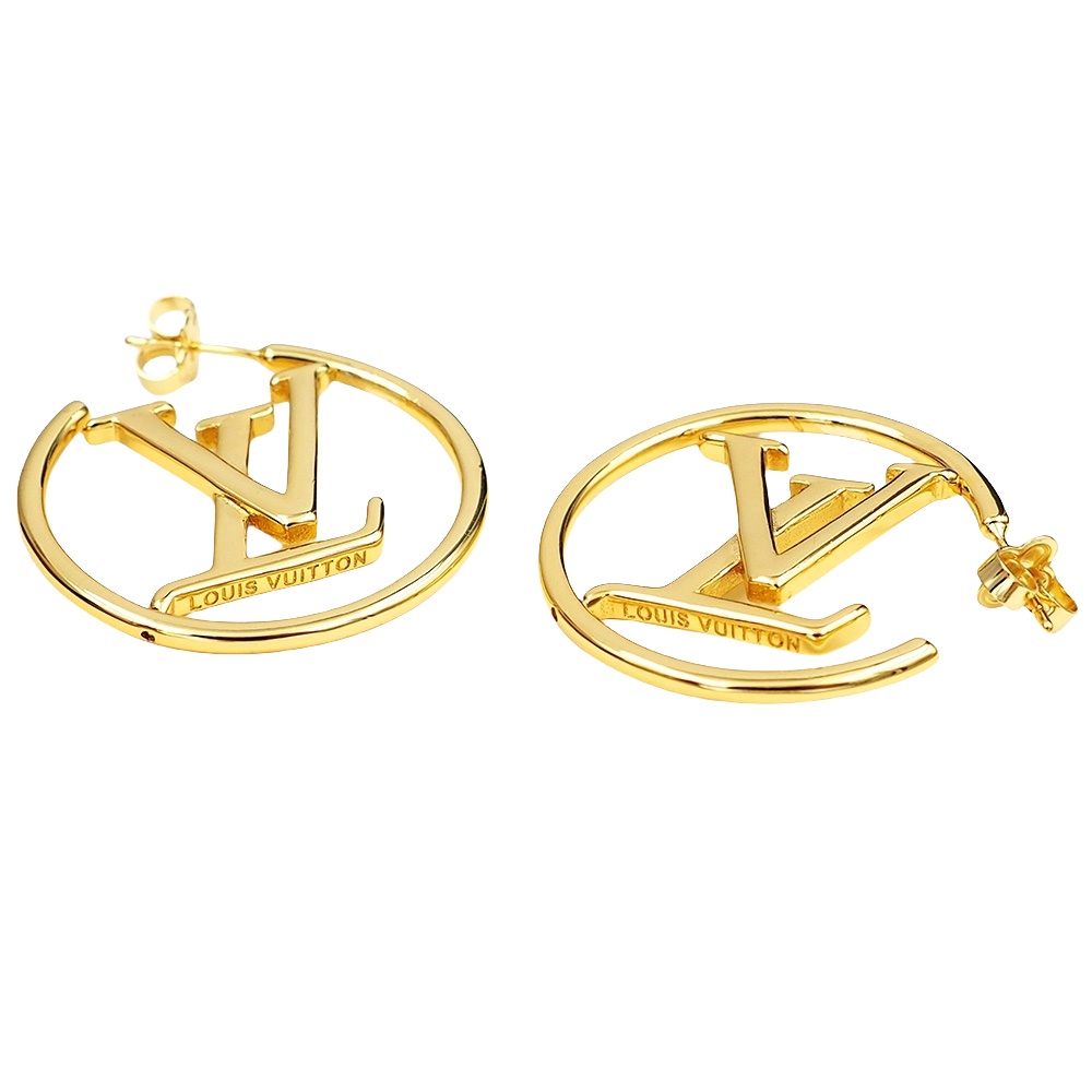 LVE105 L&V letter rotatable Stellar earring - ccjewelryacc