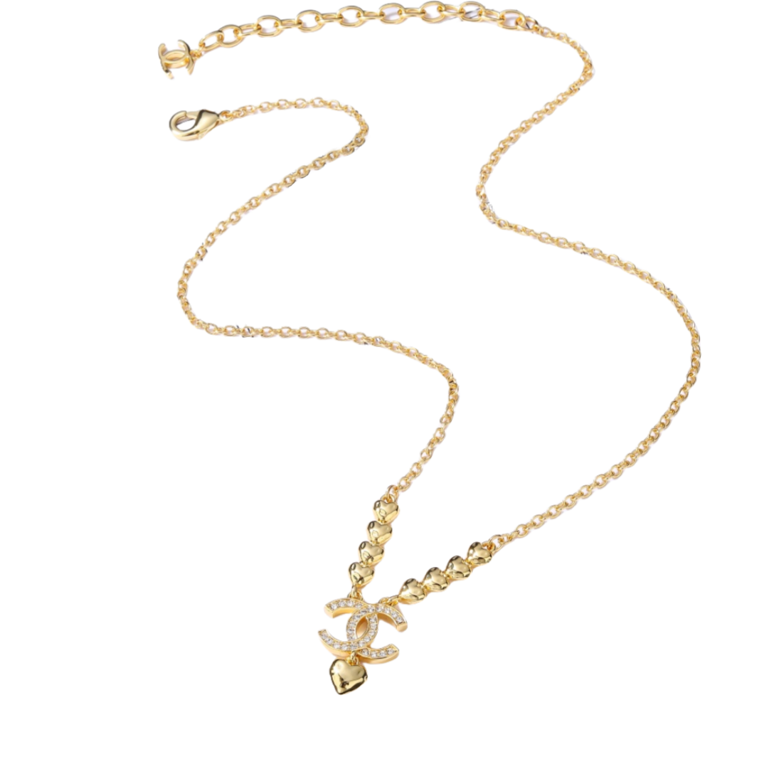 CCN058 Heart CC logo Necklace - ccjewelryacc
