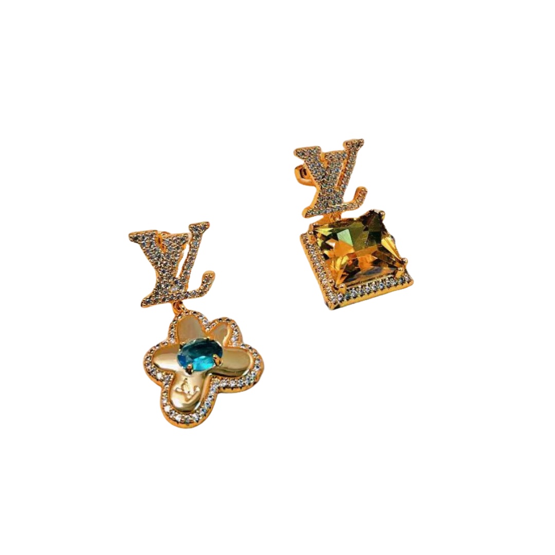 LVE114 L&V PARADISE STONE stud earring by Tyler - ccjewelryacc