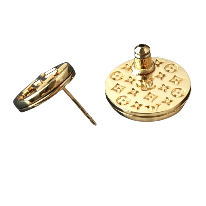 LVE106 L&V double layer onyx stud earring - ccjewelryacc