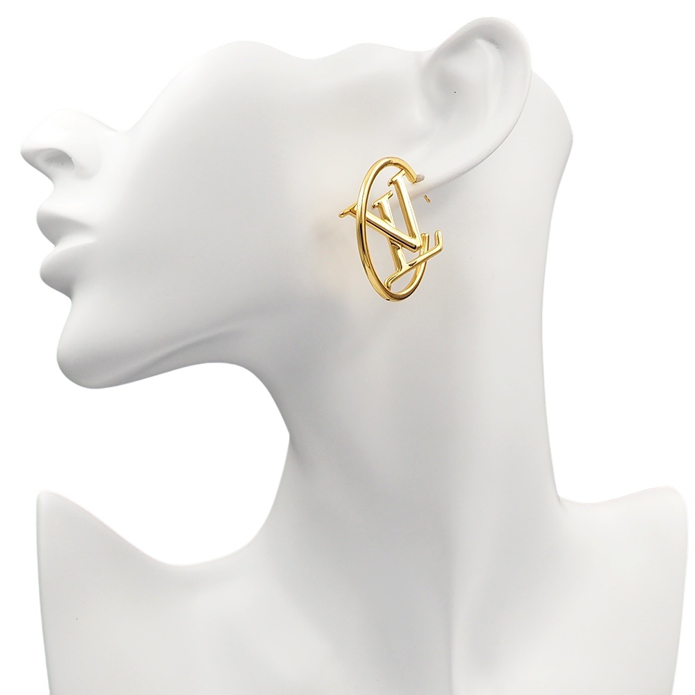 LVE105 L&V letter rotatable Stellar earring - ccjewelryacc