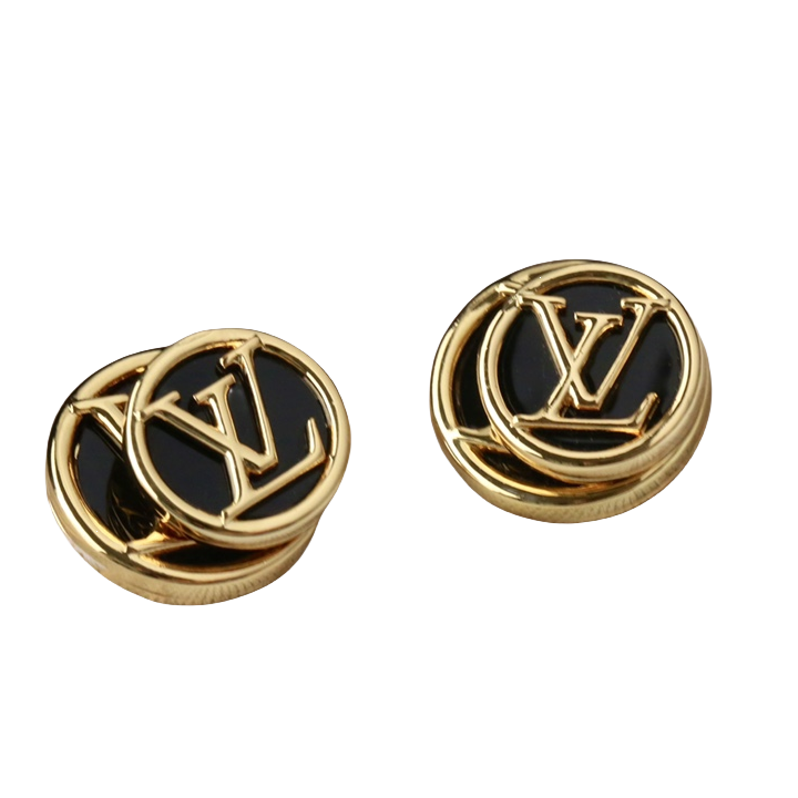 LVE106 L&V double layer onyx stud earring - ccjewelryacc