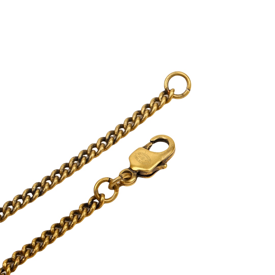 CCN505 Vintage Pink crystal heart and cc logo pendant necklace - ccjewelryacc