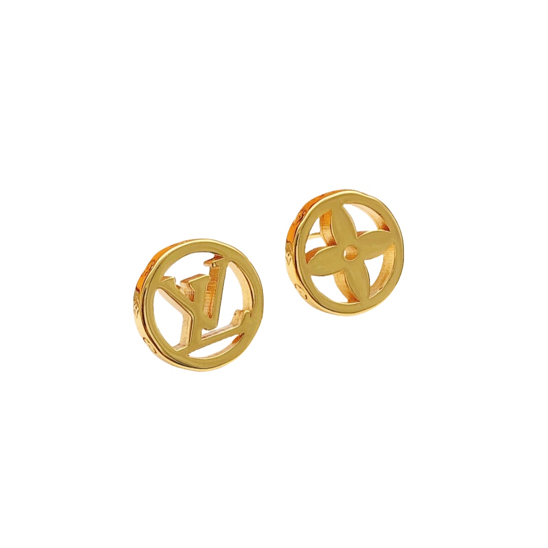LVE111 L&V Round metal stud earring - ccjewelryacc