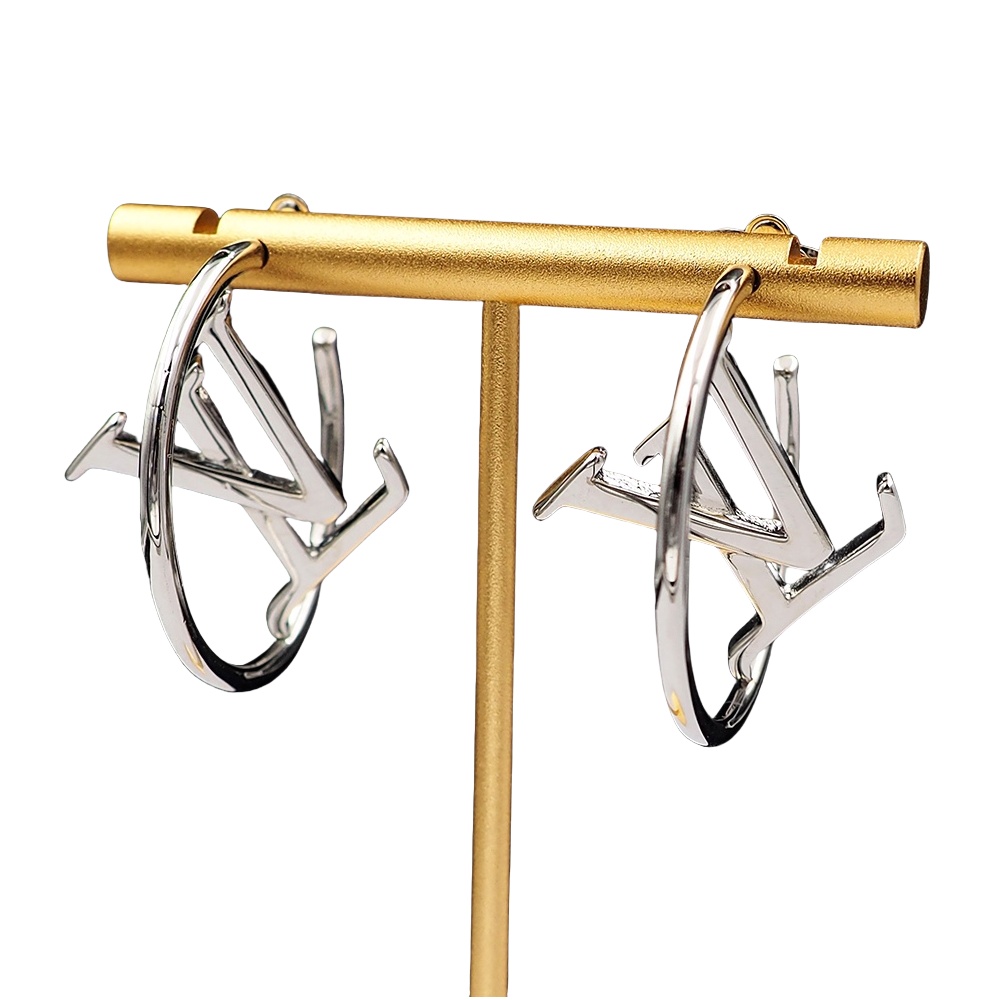 LVE105 L&V letter rotatable Stellar earring - ccjewelryacc