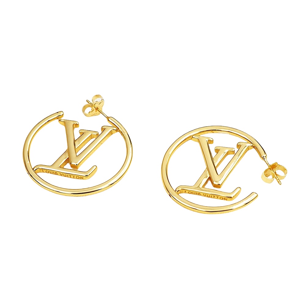 LVE105 L&V letter rotatable Stellar earring - ccjewelryacc