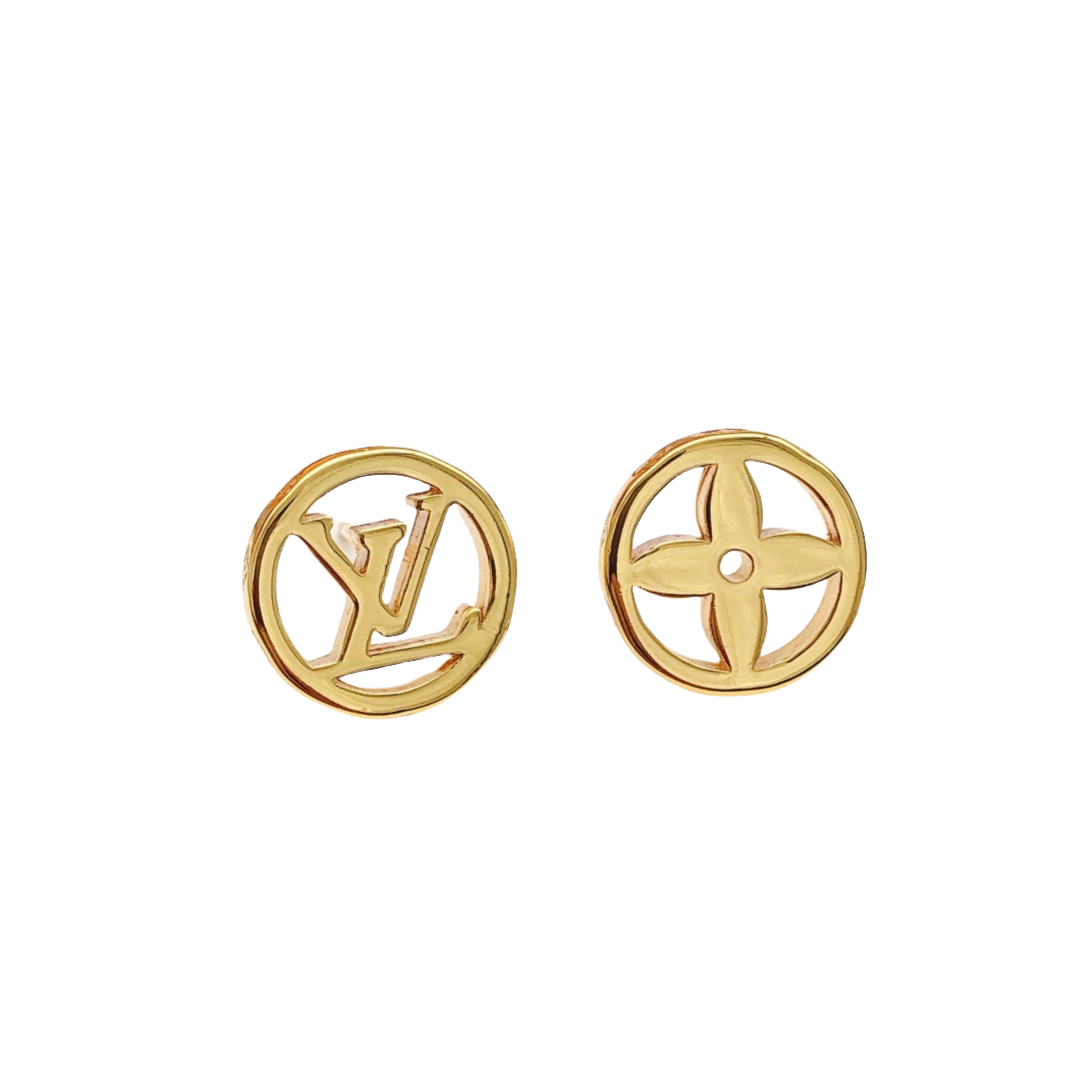 LVE111 L&V Round metal stud earring - ccjewelryacc