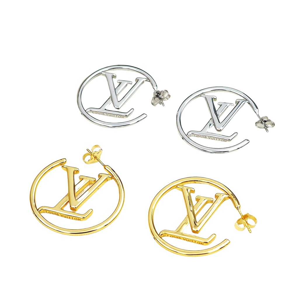 LVE105 L&V letter rotatable Stellar earring - ccjewelryacc