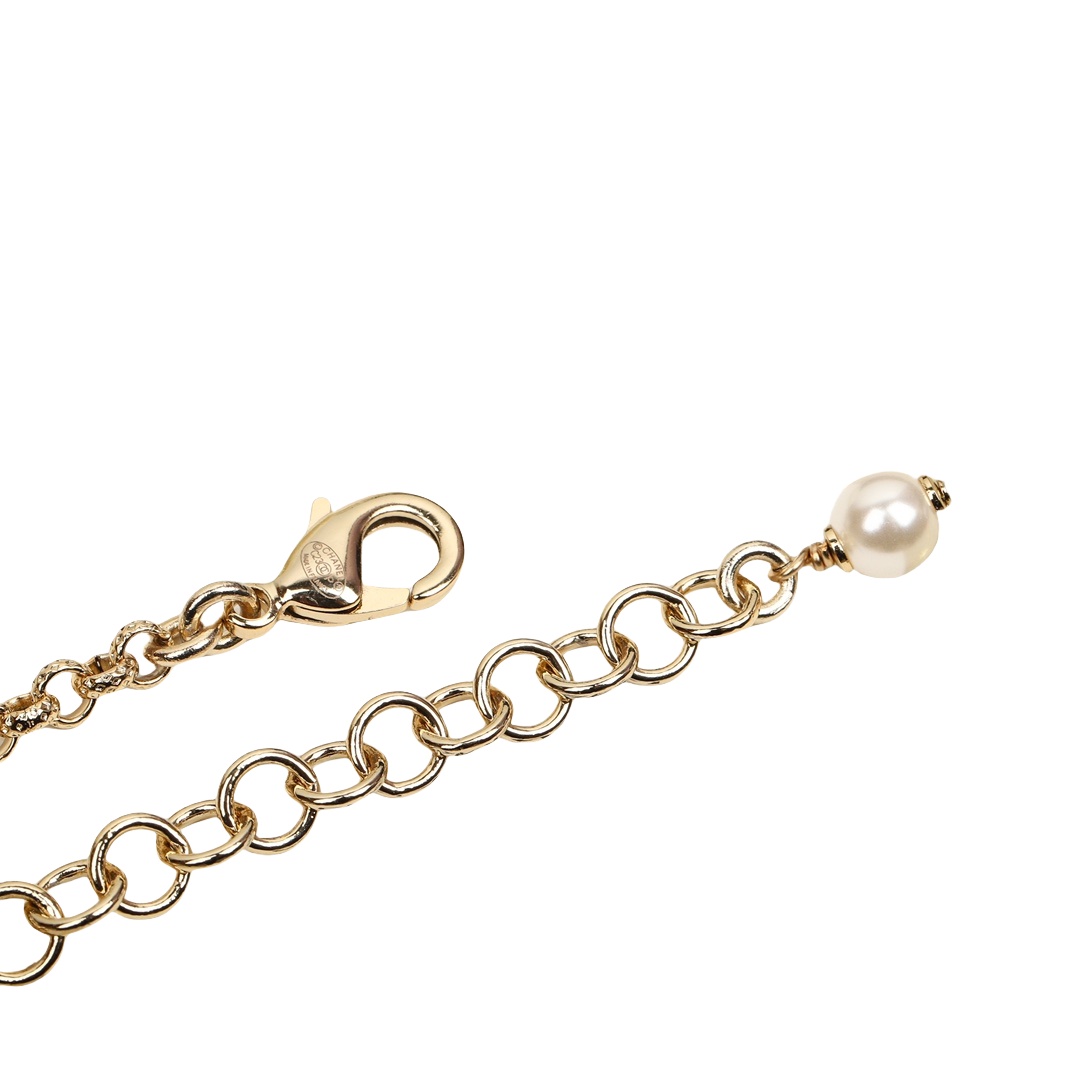 CCN184 23P full crystal CC logo pendant necklace - ccjewelryacc