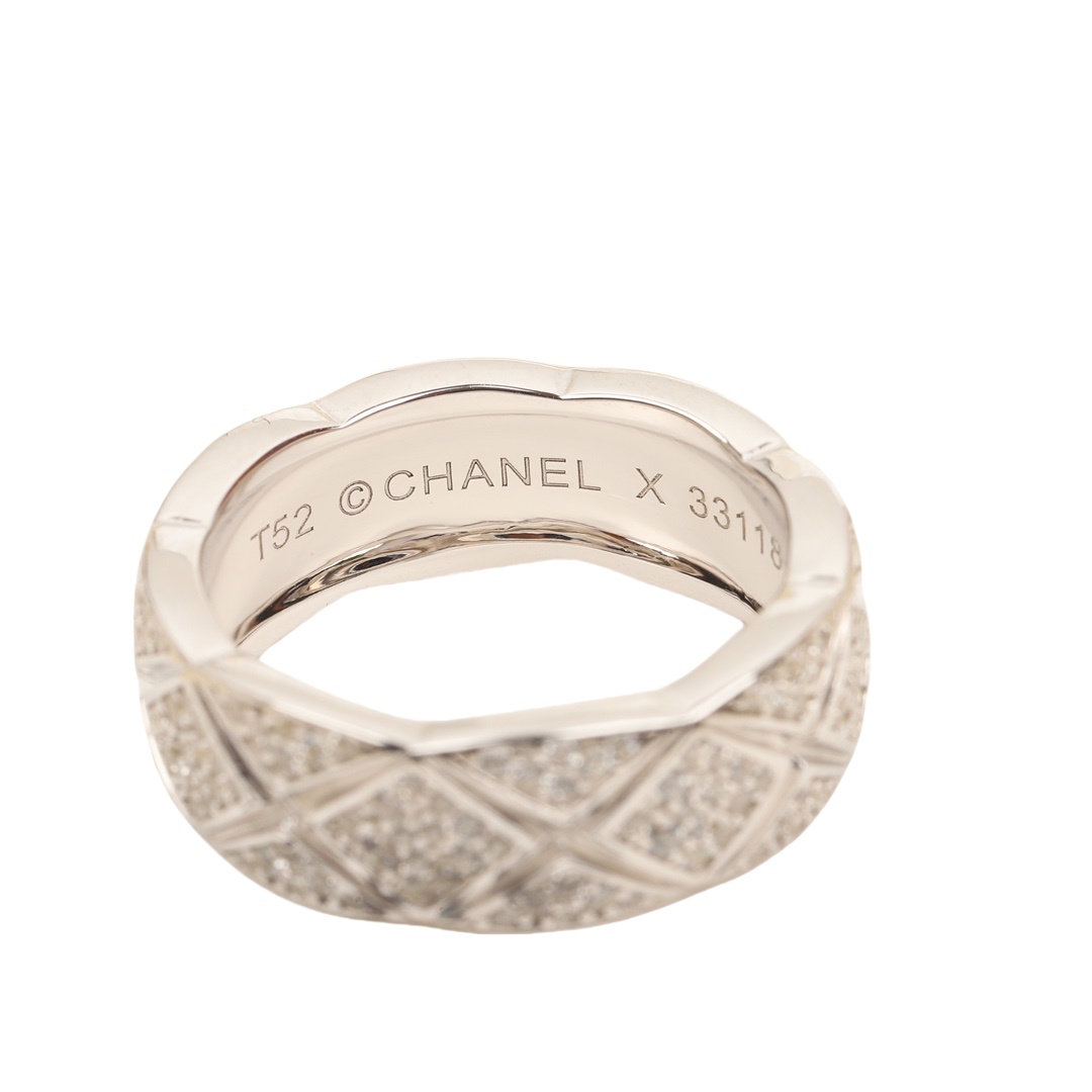 CCRS007 18k White Gold diamond COCO Crush ring - ccfashionjewelry