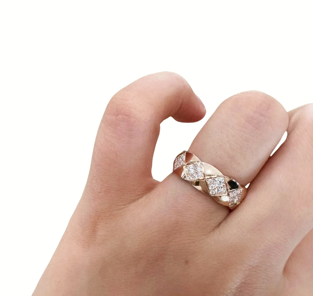 CCRS006 18K gold diamond COCO Crush ring - ccjewelryacc