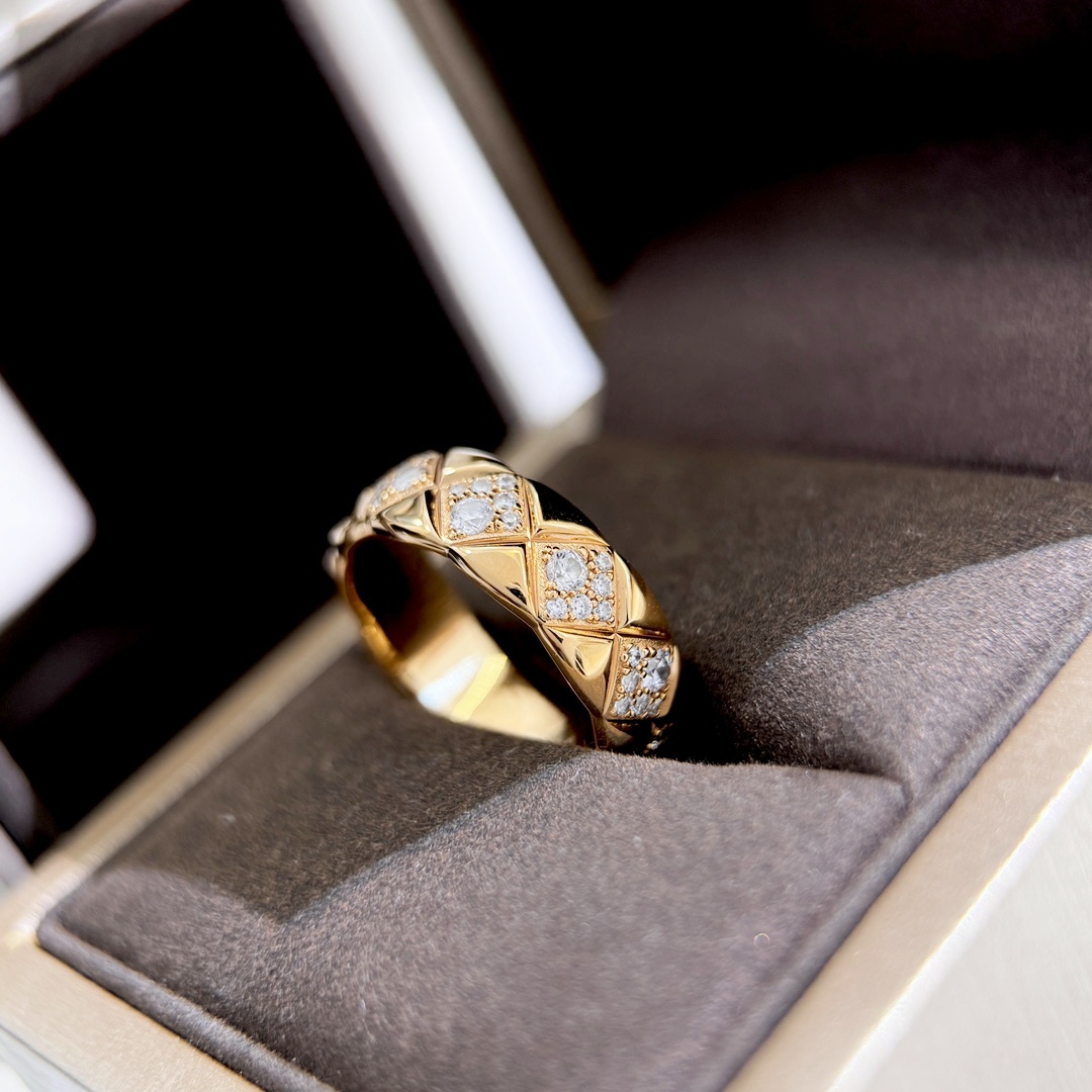 CCRS006 18K gold diamond COCO Crush ring - ccjewelryacc