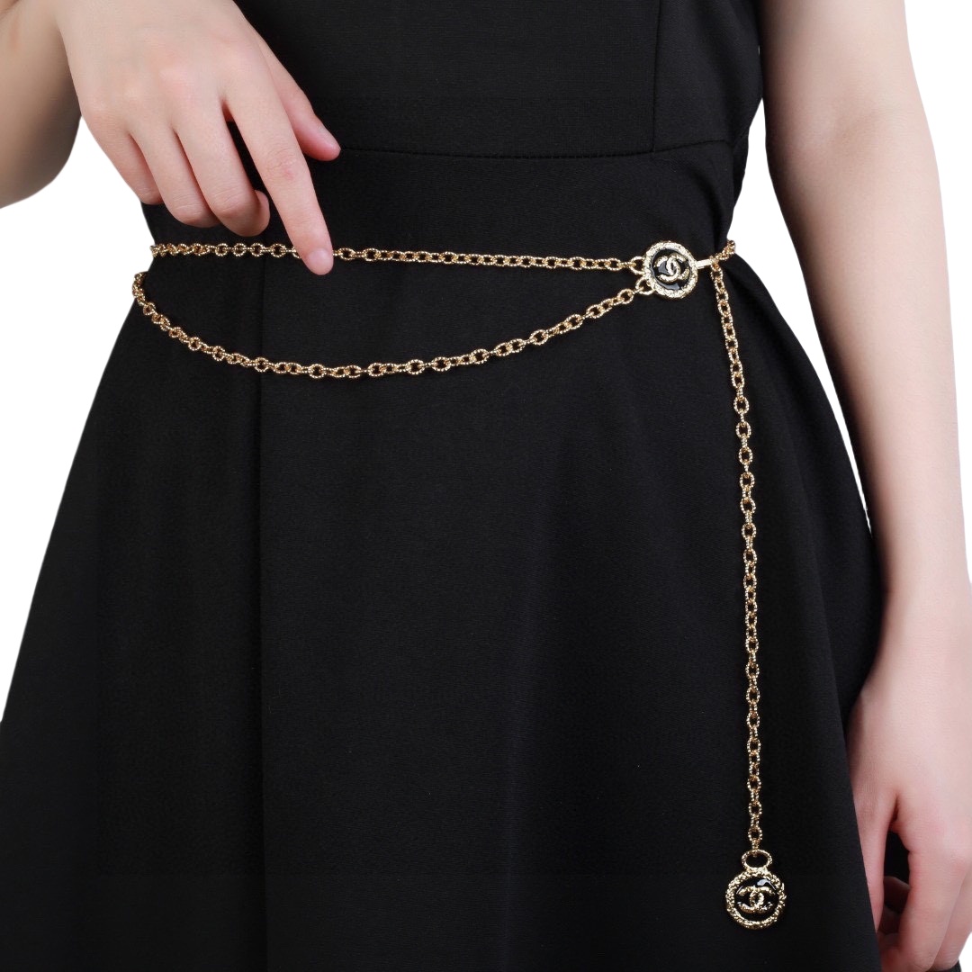CCW088 vintage cc gold chain belt - ccjewelryacc