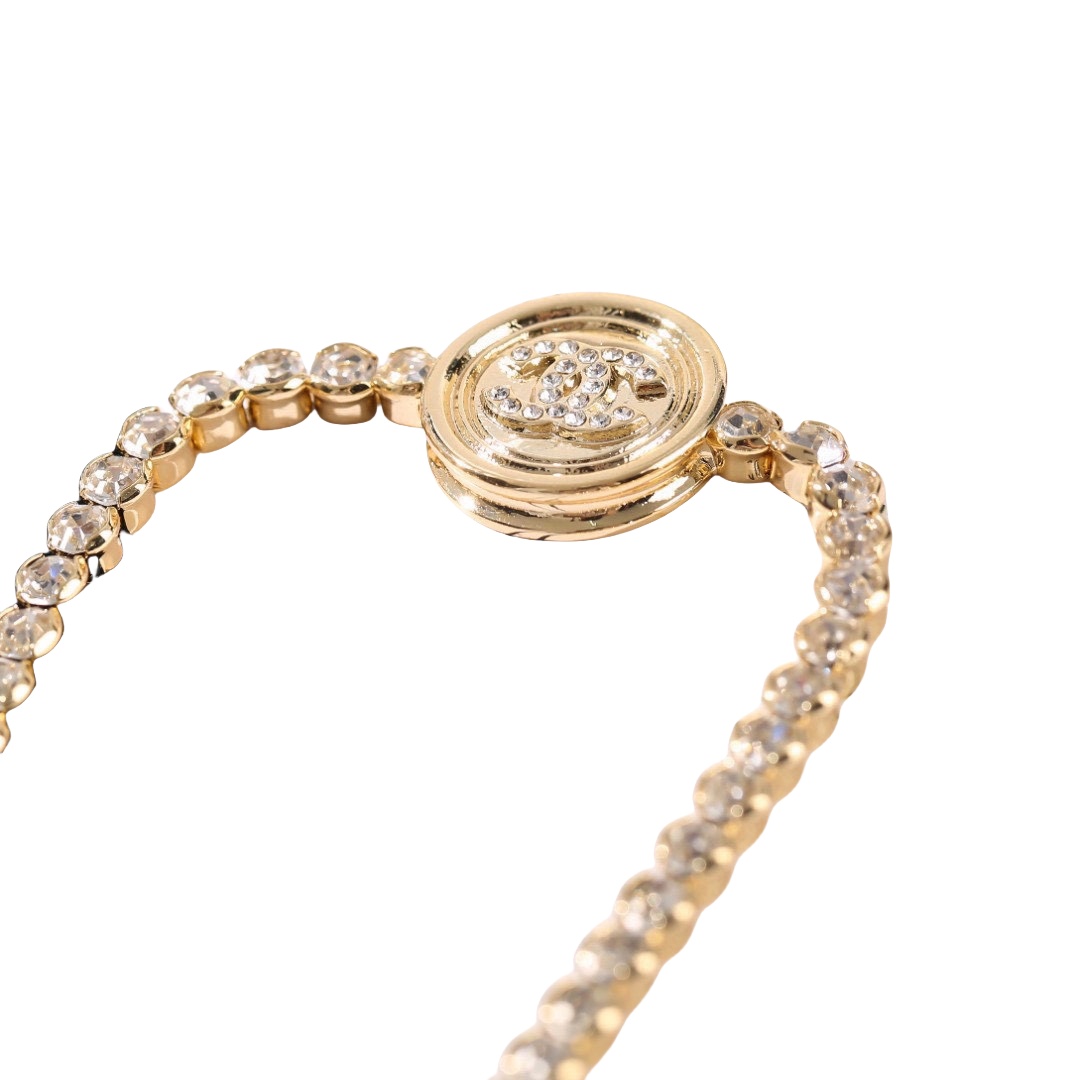 CCW102 CC rhinestone chain with cc logo waist belt - ccjewelryacc