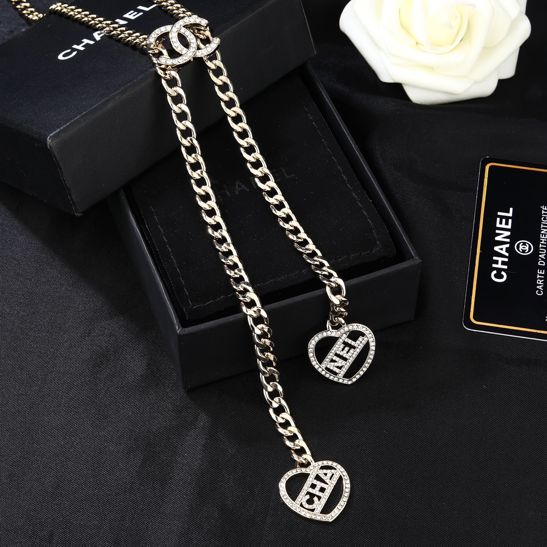 CCW016 Metal chain with heart charms CC Waist chain belt - ccjewelryacc