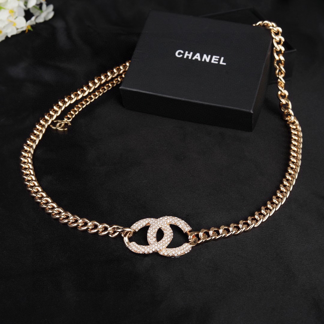CCW112 Metal chain with CC Logo waist chain belt - ccjewelryacc