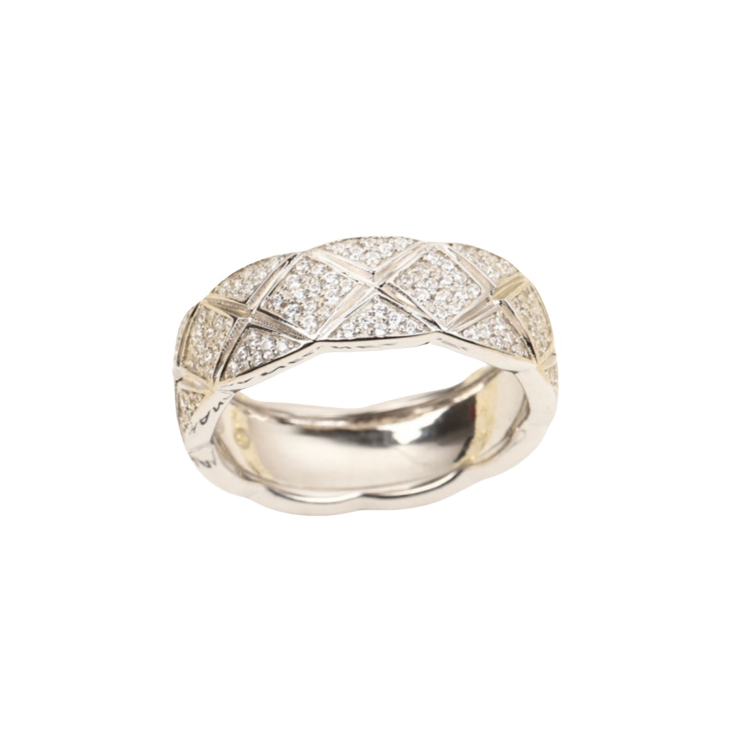 CCRS007 18k White Gold diamond COCO Crush ring - ccfashionjewelry