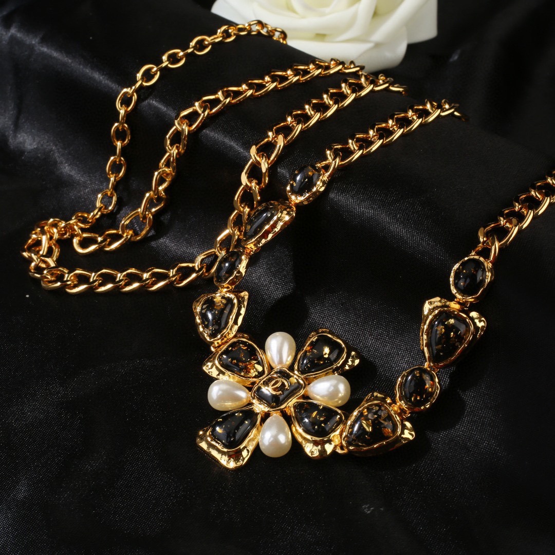 CCW087 CC metal chain belt with Amber stone - ccjewelryacc