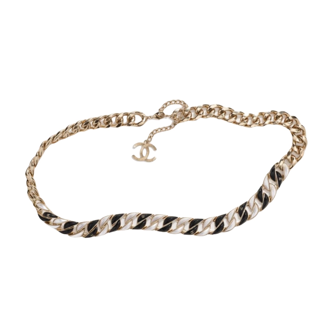 CCW103 CC logo metal and enamel waist chain belt - ccjewelryacc