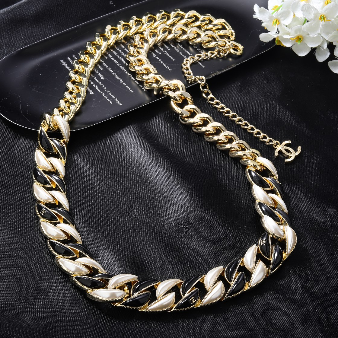 CCW103 CC logo metal and enamel waist chain belt - ccjewelryacc