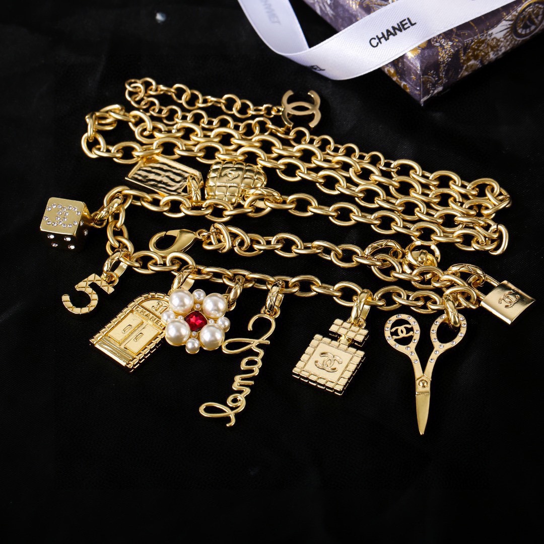 CCW096 CC Multielement charms metal chain waist belt - ccjewelryacc