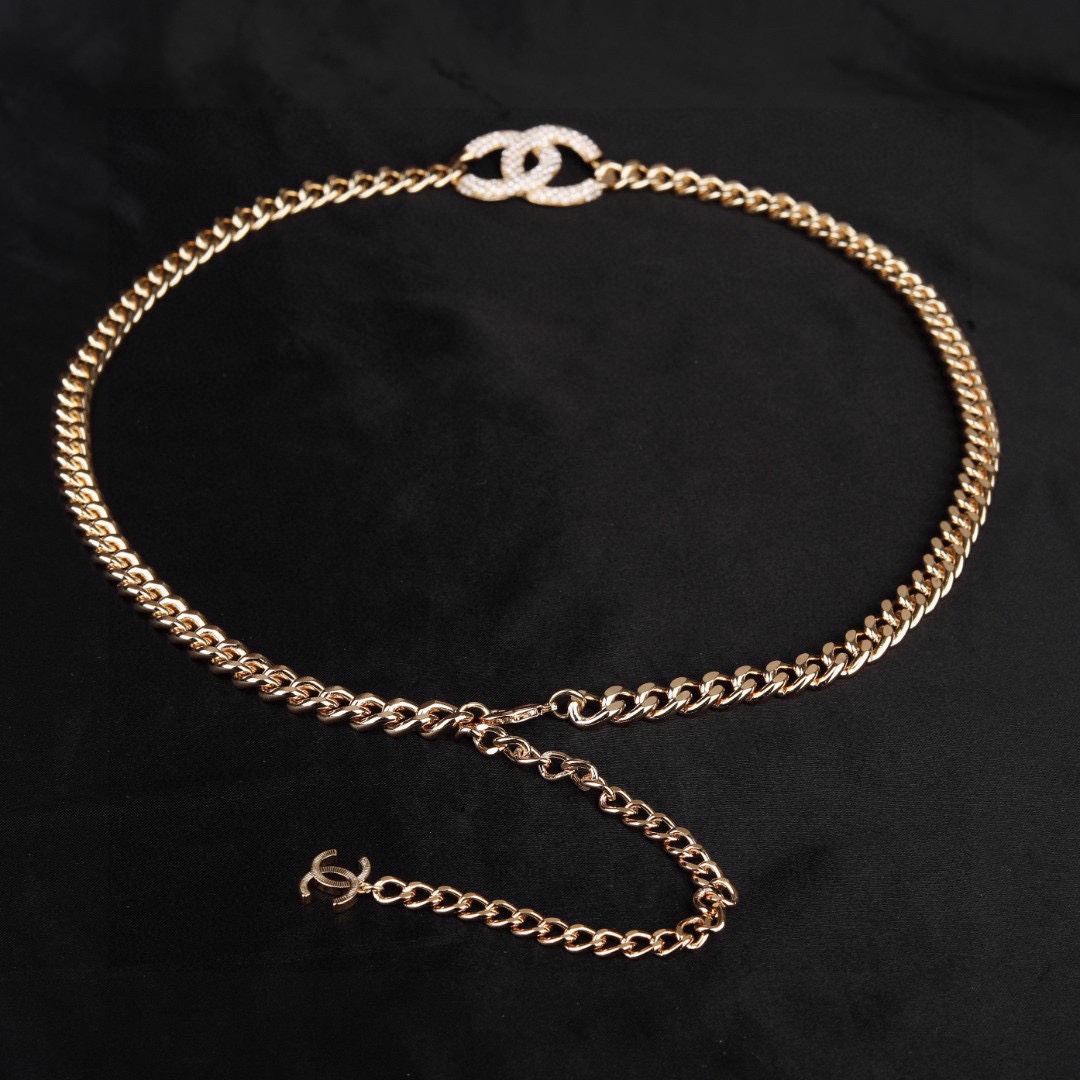 CCW112 Metal chain with CC Logo waist chain belt - ccjewelryacc