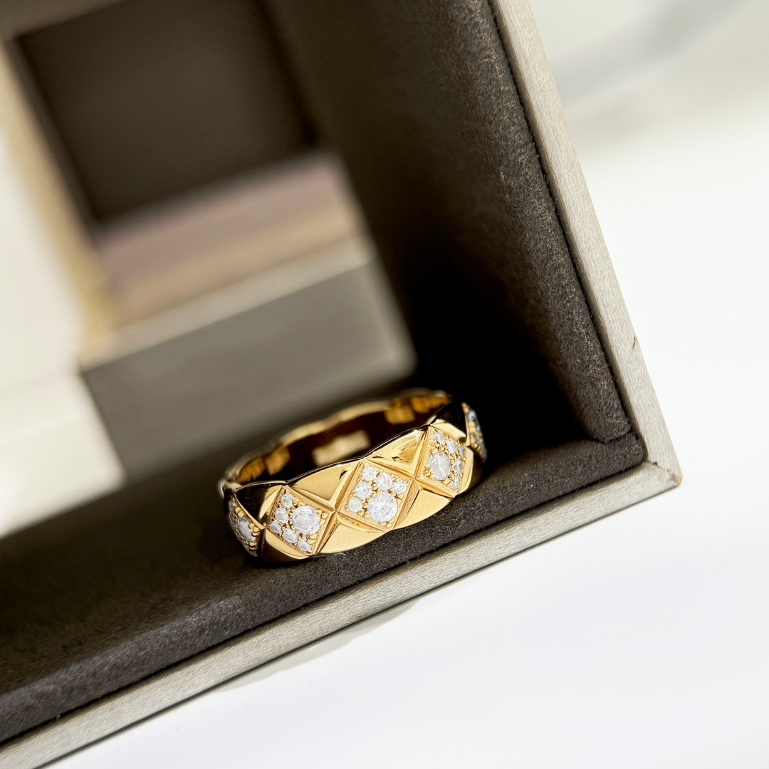 CCRS006 18K gold diamond COCO Crush ring - ccjewelryacc