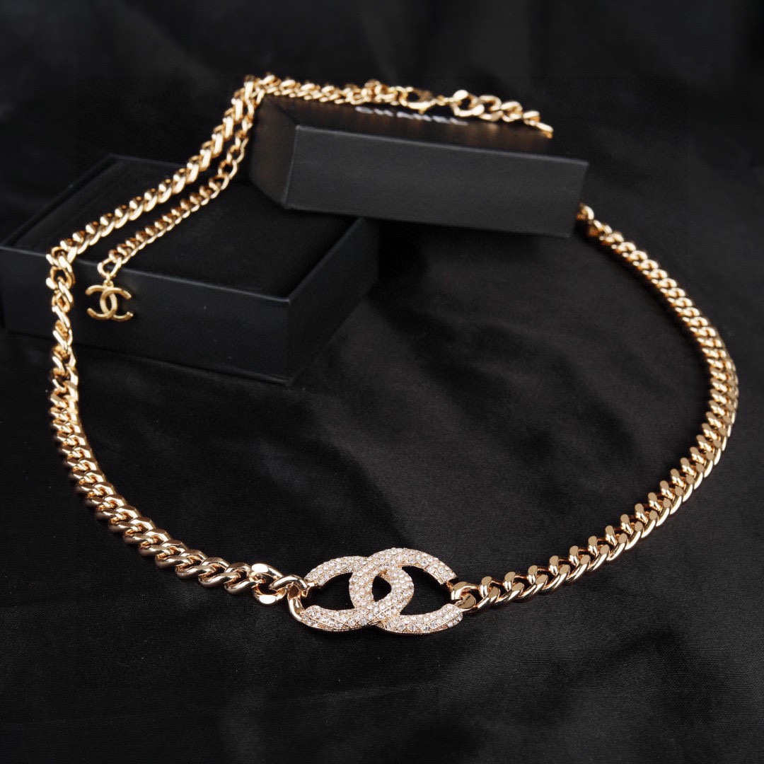 CCW112 Metal chain with CC Logo waist chain belt - ccjewelryacc
