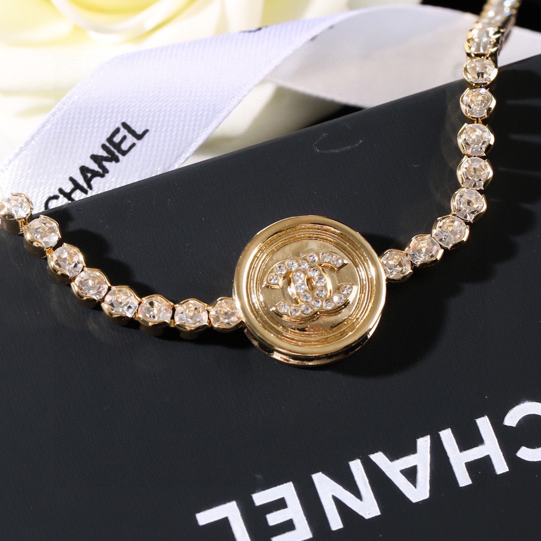 CCW102 CC rhinestone chain with cc logo waist belt - ccjewelryacc